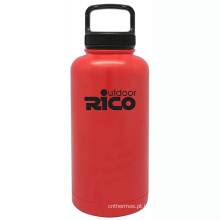 Esportes de vácuo de aço inoxidável durável do frasco vermelho 64oz